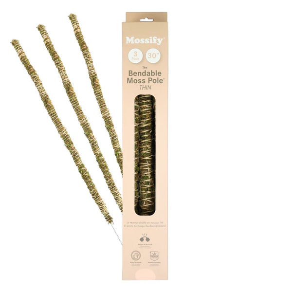 Mossify® Bendable Moss Pole™ THIN - 3 Pack