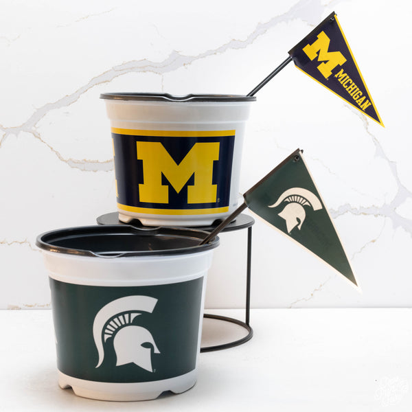 University of Michigan (UMich) 7.5 in Pots™ (Made in USA) 2pc/set